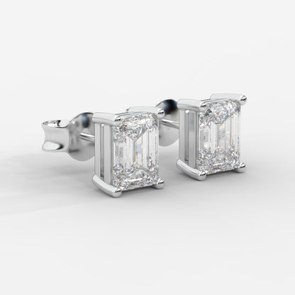 Kate Diamond Stud Earrings – Emerald