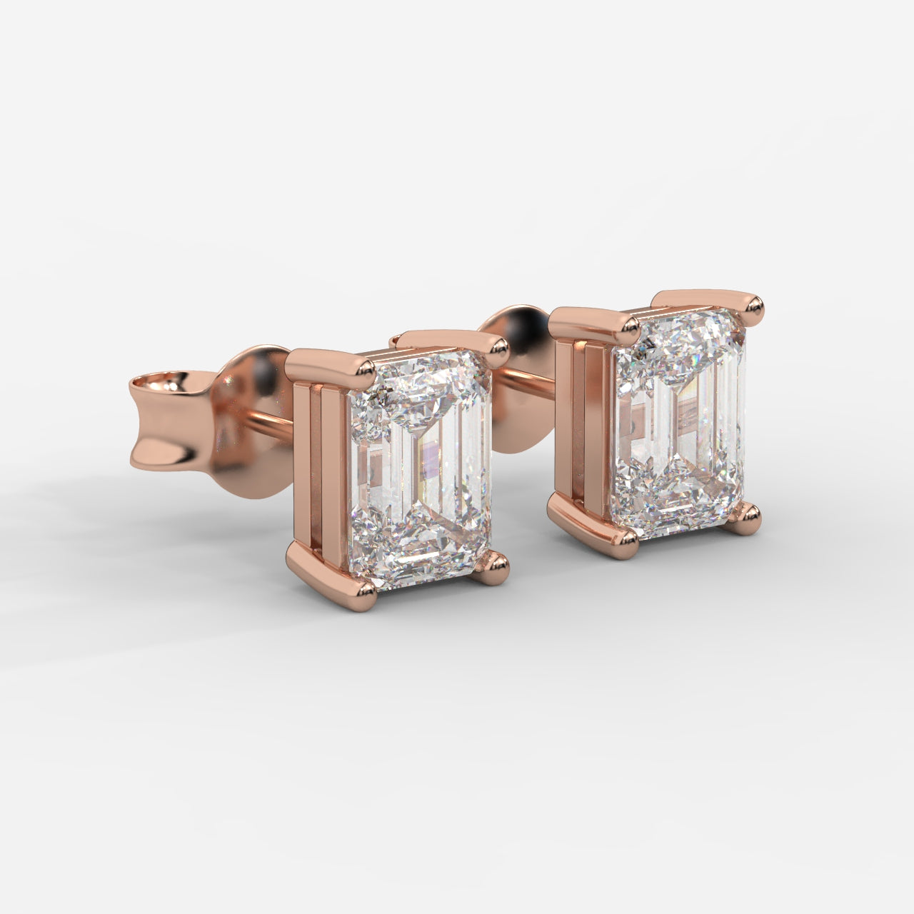 Kate Diamond Stud Earrings – Emerald