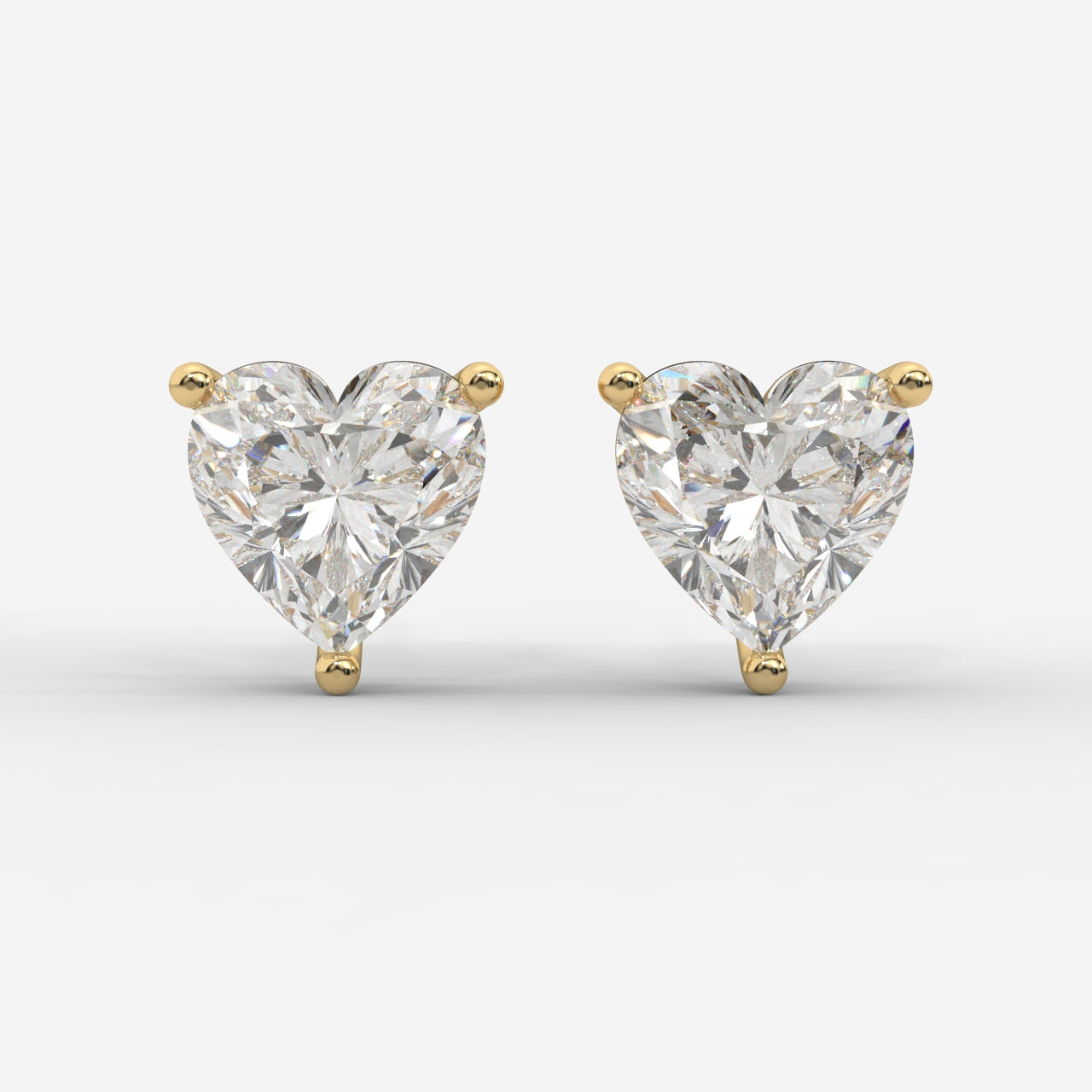 Kate Diamond Stud Earrings – Heart