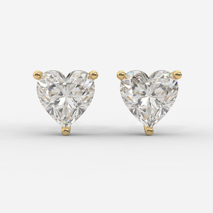 Kate Diamond Stud Earrings – Heart