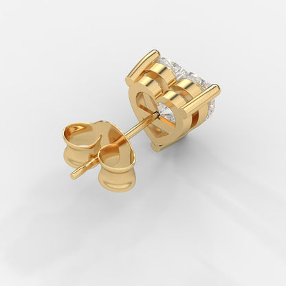 Kate Diamond Stud Earrings – Heart