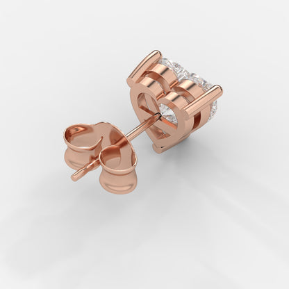 Kate Diamond Stud Earrings – Heart