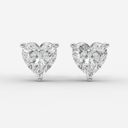 Kate Diamond Stud Earrings – Heart
