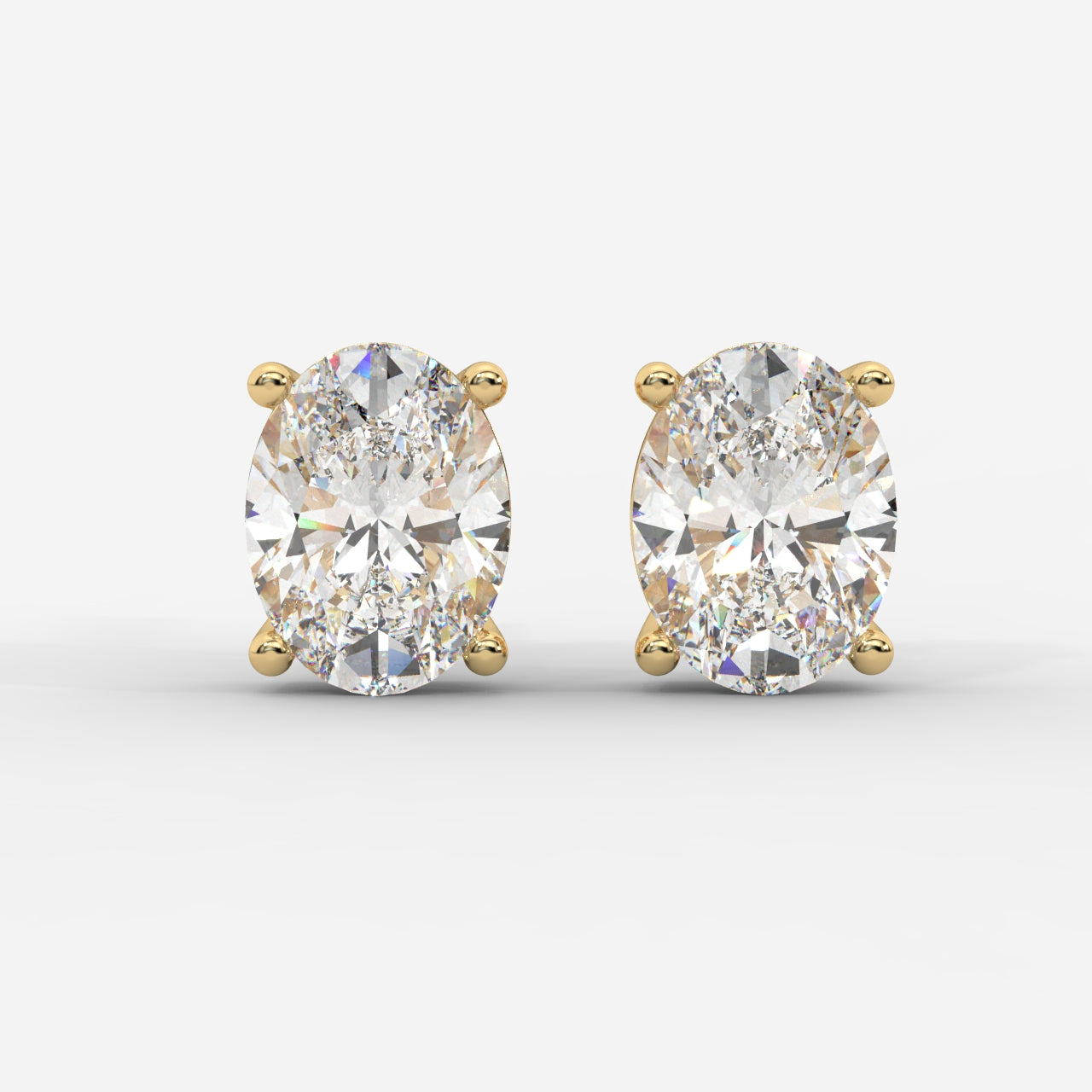 Kate Diamond Stud Earrings – Oval