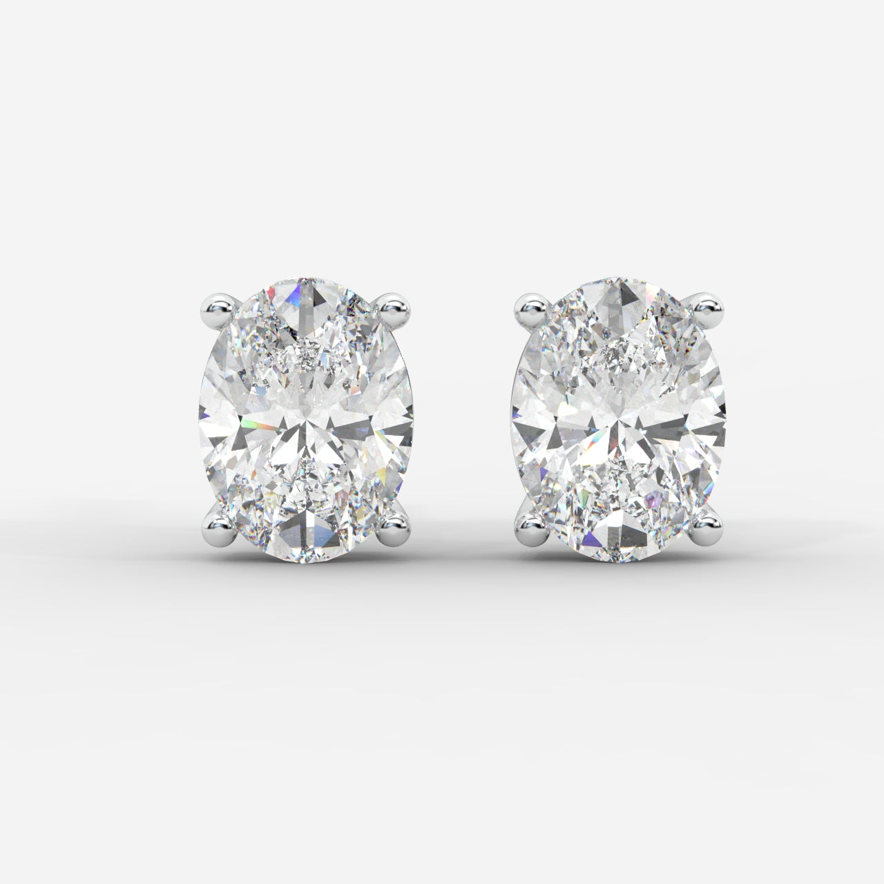 Kate Diamond Stud Earrings – Oval
