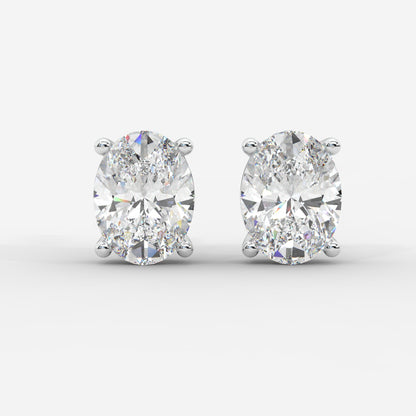 Kate Diamond Stud Earrings – Oval