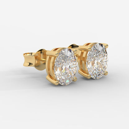 Kate Diamond Stud Earrings – Oval