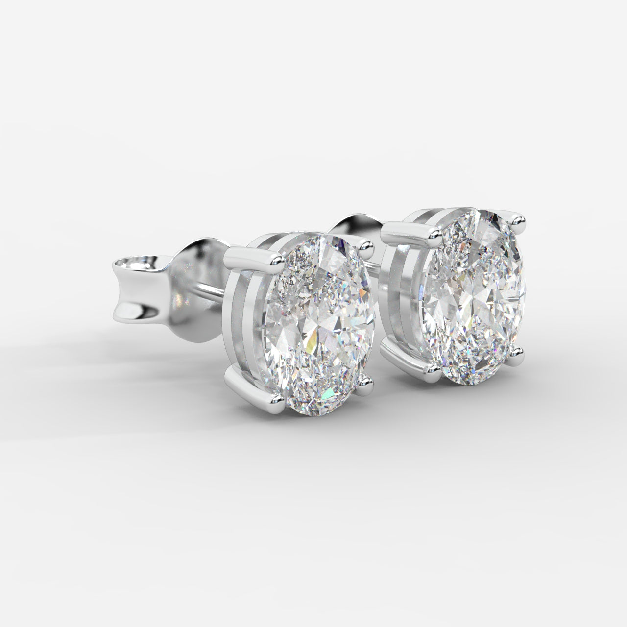 Kate Diamond Stud Earrings – Oval