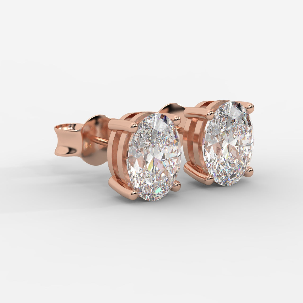 Kate Diamond Stud Earrings – Oval