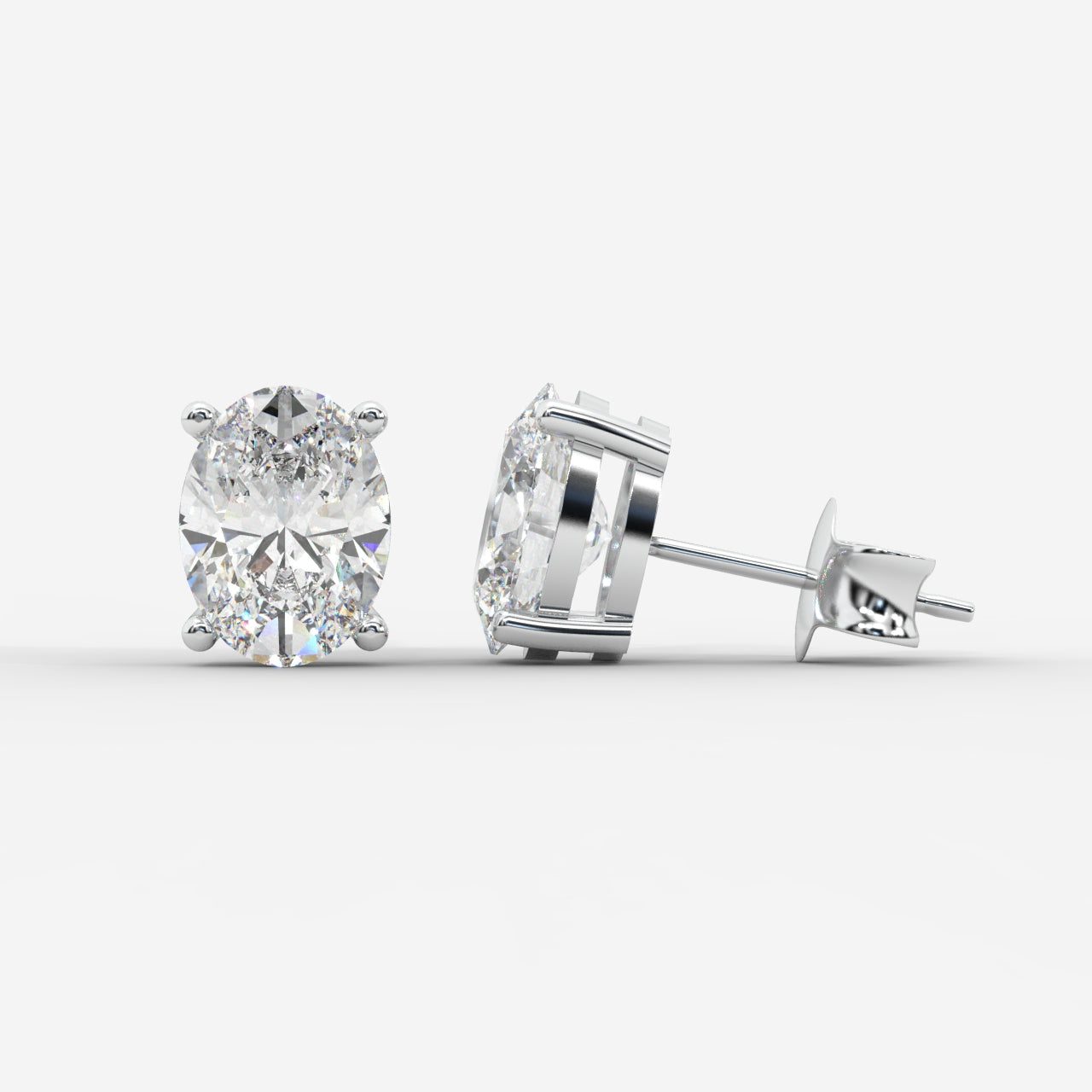 Kate Diamond Stud Earrings – Oval