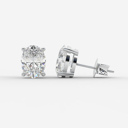 Kate Diamond Stud Earrings – Oval