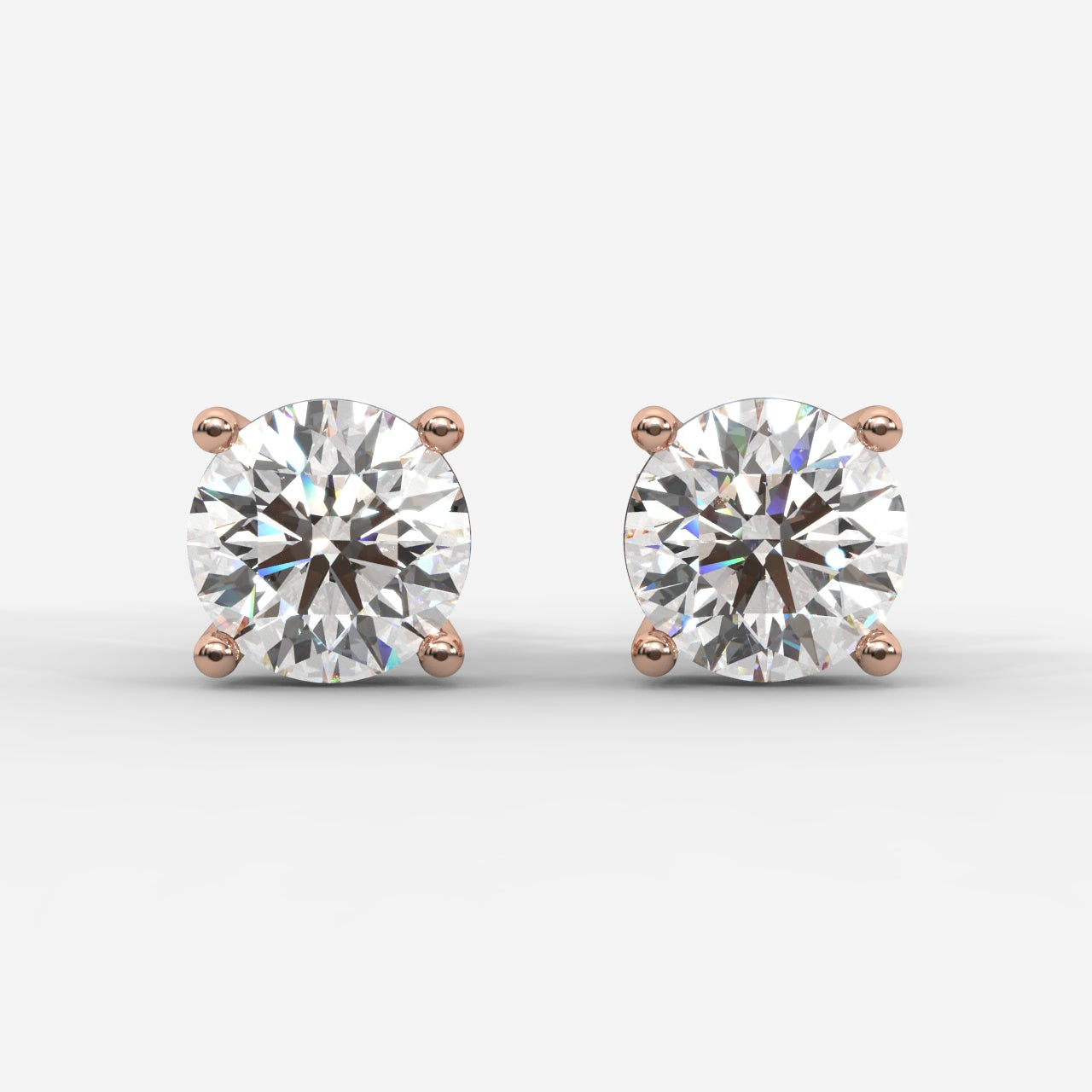 Kate Diamond Stud Earrings – Round