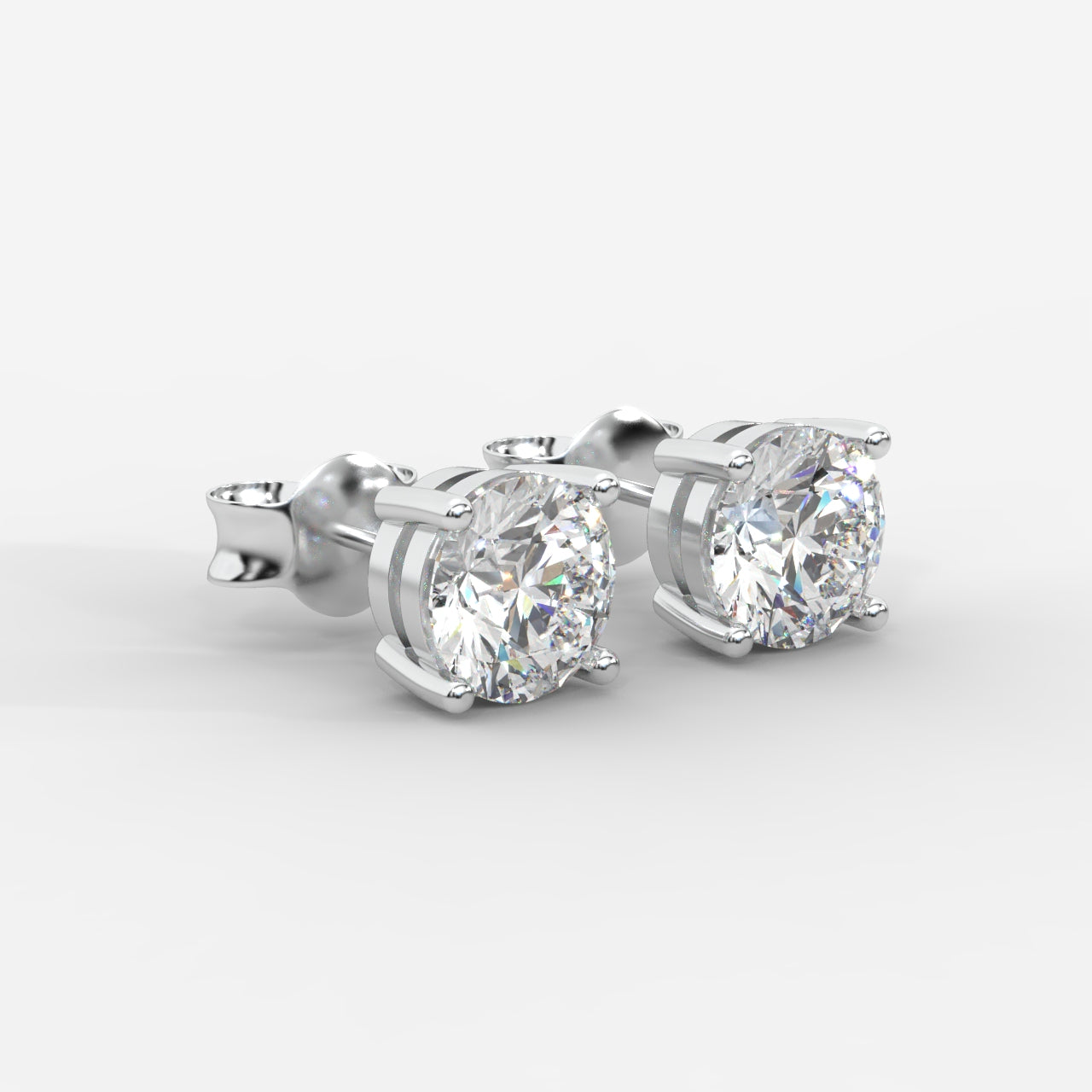 Kate Diamond Stud Earrings – Round