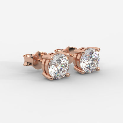 Kate Diamond Stud Earrings – Round