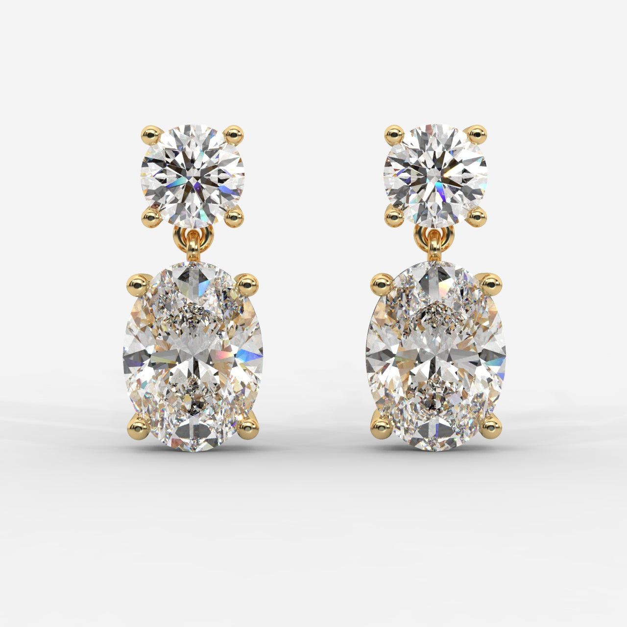 Luna Drop Earrings – Round and Oval