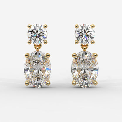 Luna Drop Earrings – Round and Oval