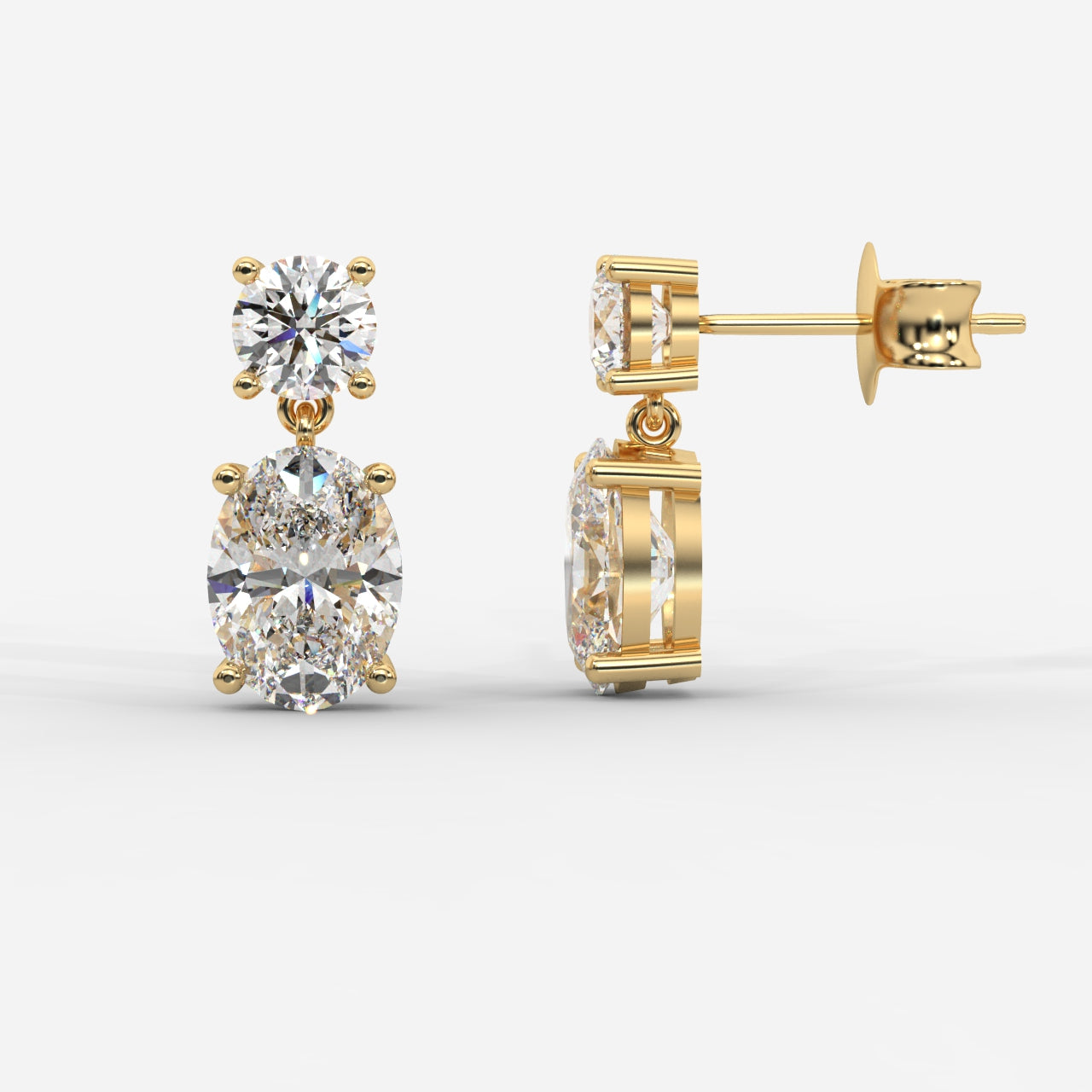 Luna Drop Earrings – Round and Oval