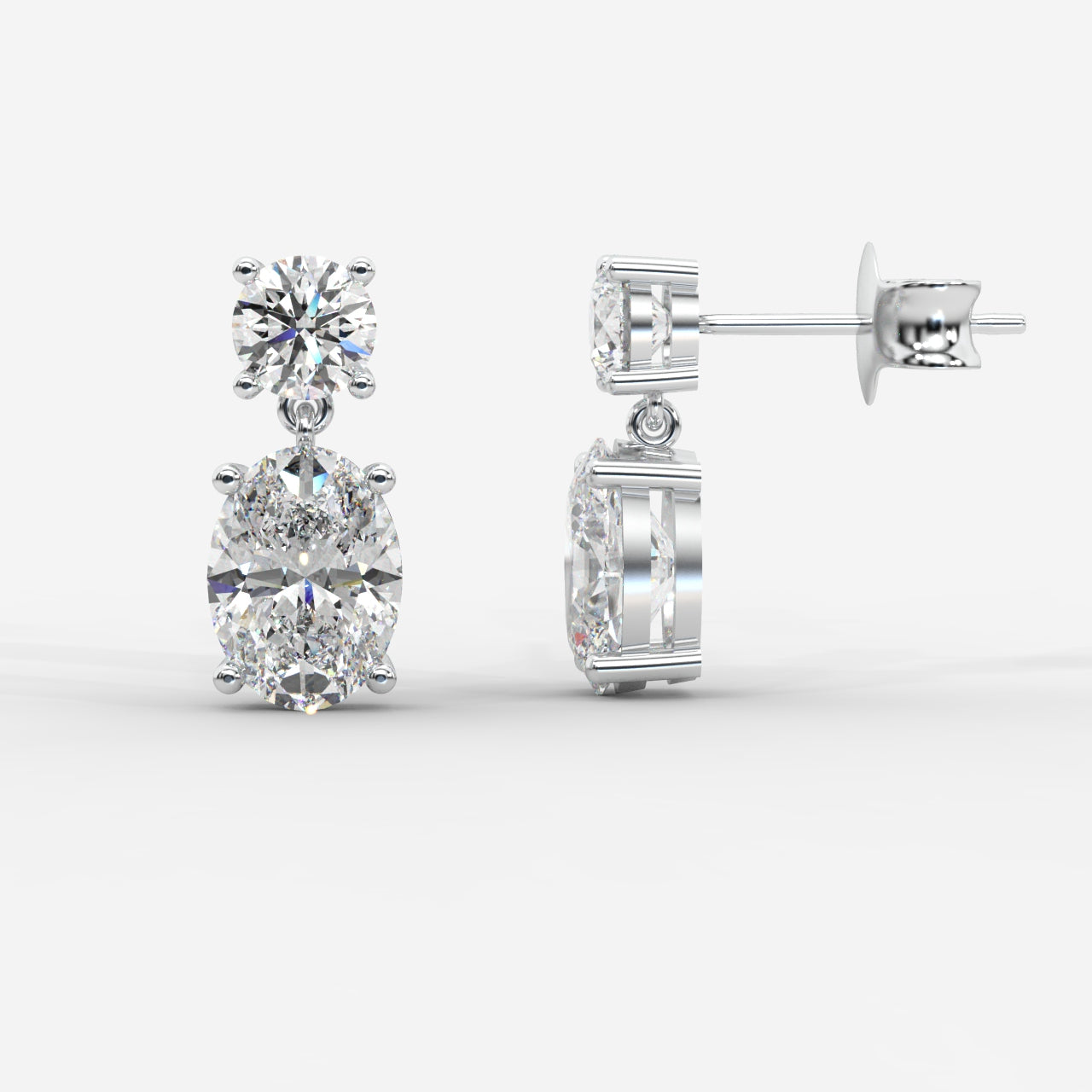 Luna Drop Earrings – Round and Oval