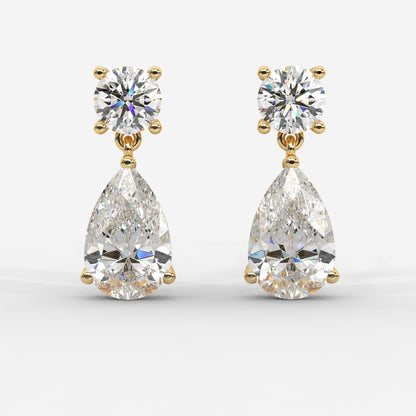 Luna Drop Earrings – Round and Pear