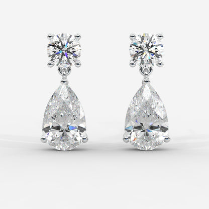 Luna Drop Earrings – Round and Pear