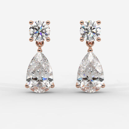 Luna Drop Earrings – Round and Pear