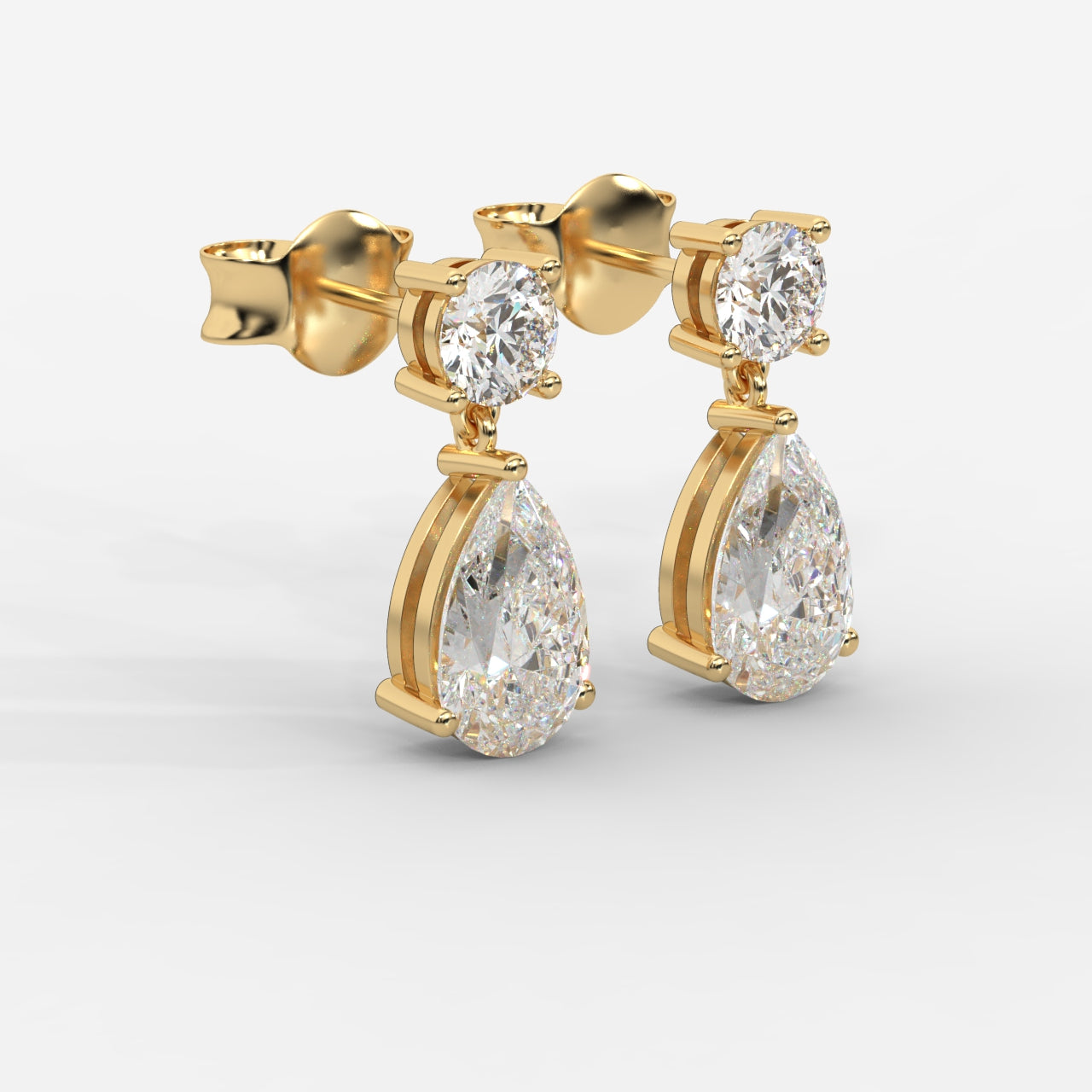 Luna Drop Earrings – Round and Pear