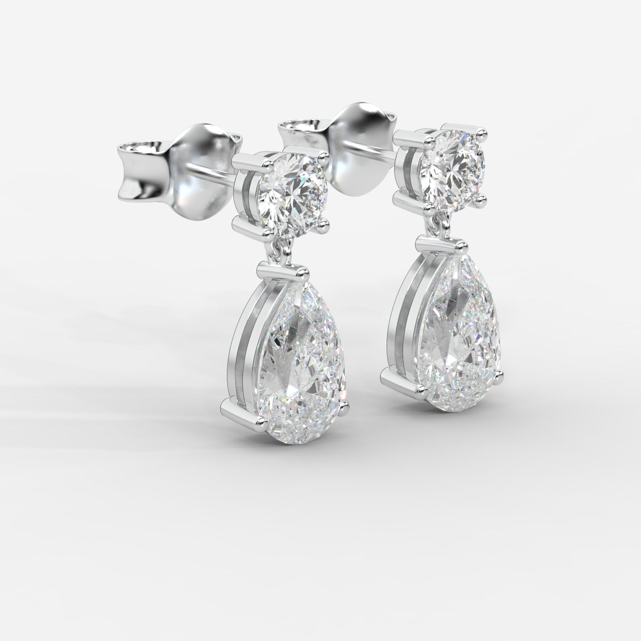 Luna Drop Earrings – Round and Pear