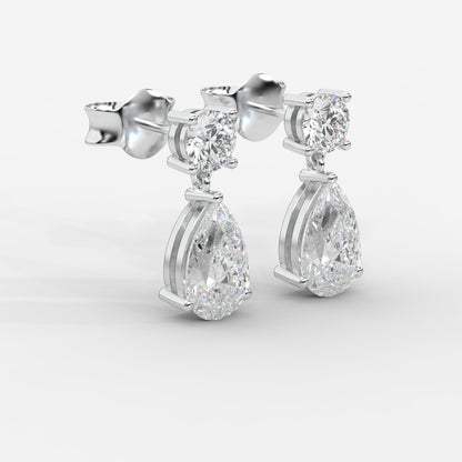 Luna Drop Earrings – Round and Pear