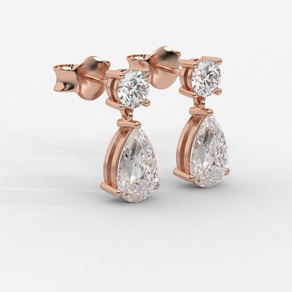 Luna Drop Earrings – Round and Pear