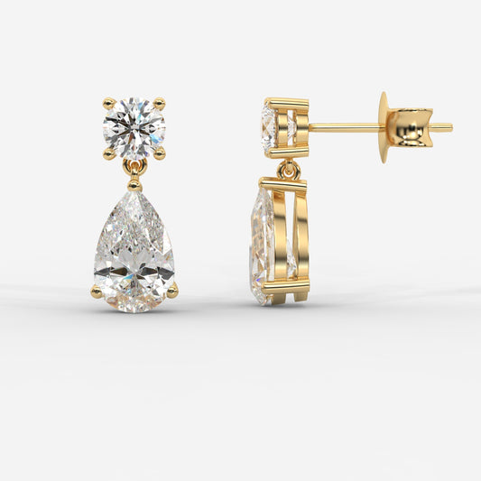 Luna Drop Earrings – Round and Pear