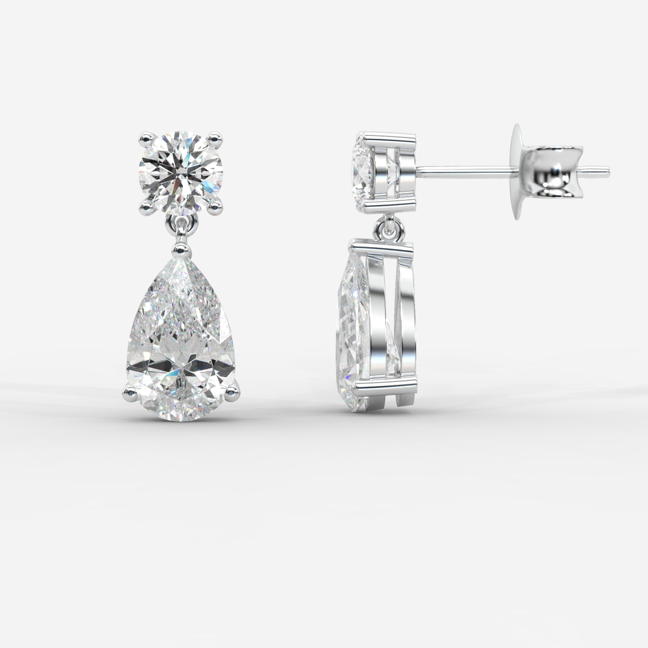 Luna Drop Earrings – Round and Pear