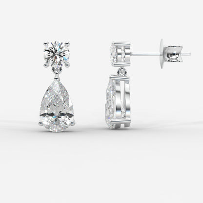 Luna Drop Earrings – Round and Pear