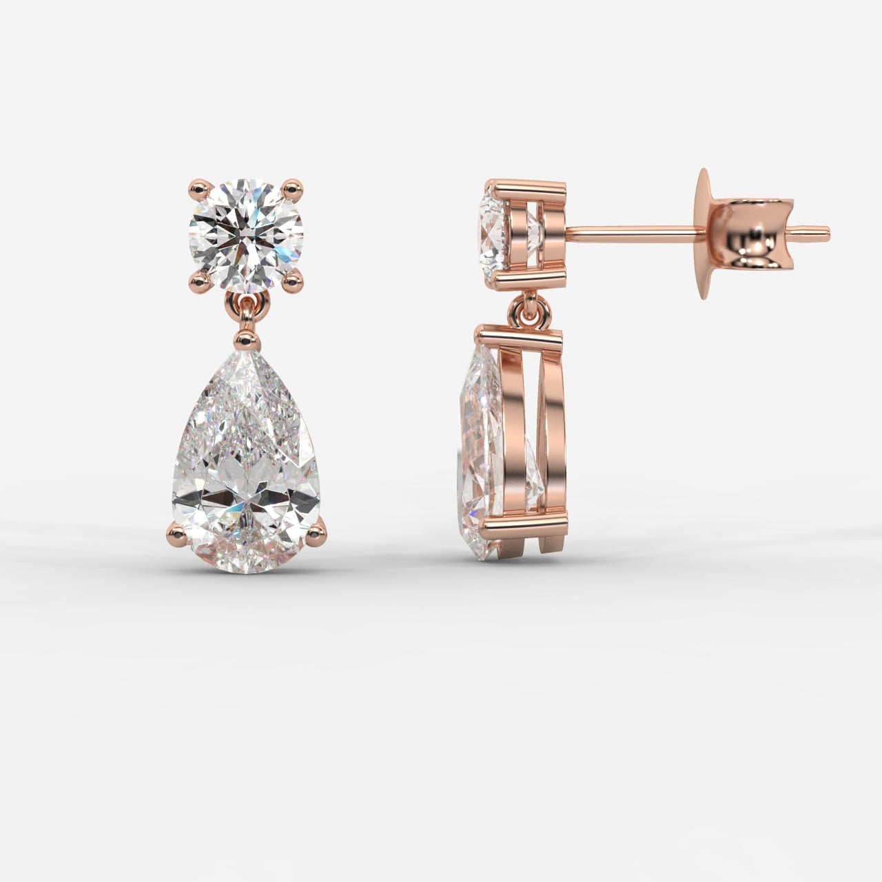 Luna Drop Earrings – Round and Pear