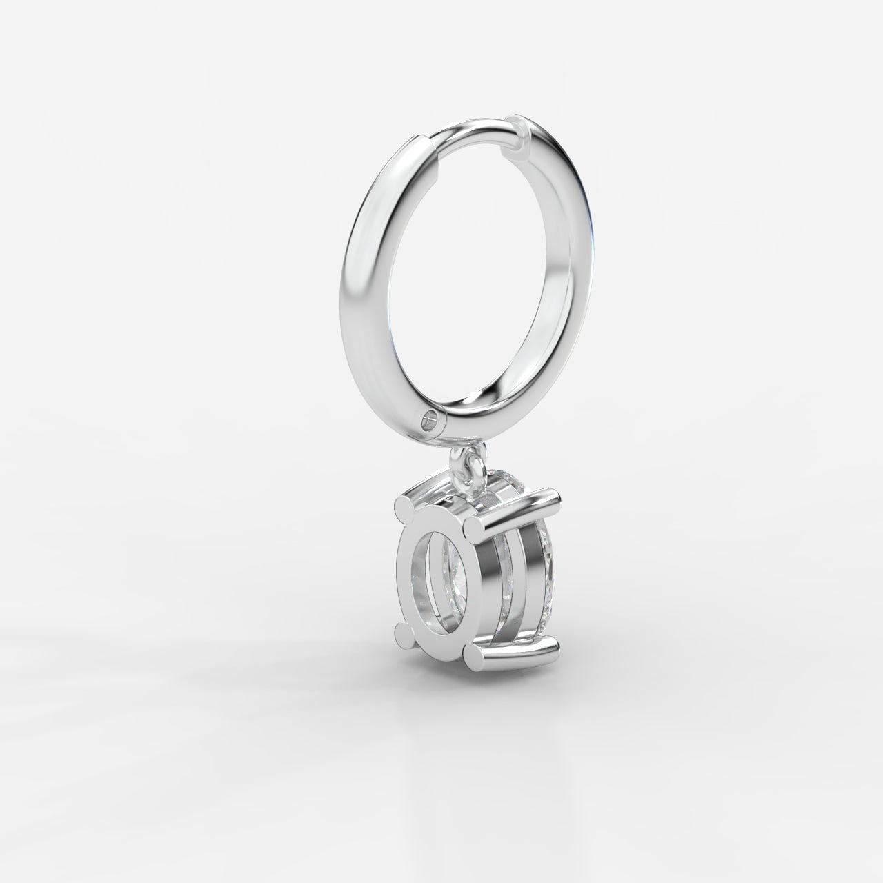 Lorissa Drop Huggie Hoop Earrings – Oval