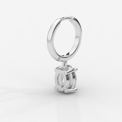 Lorissa Drop Huggie Hoop Earrings – Oval