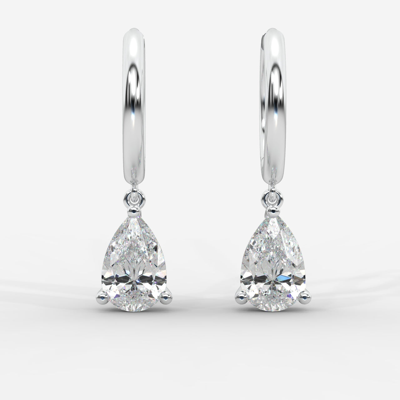 Lorissa Drop Huggie Hoop Earrings – Pear