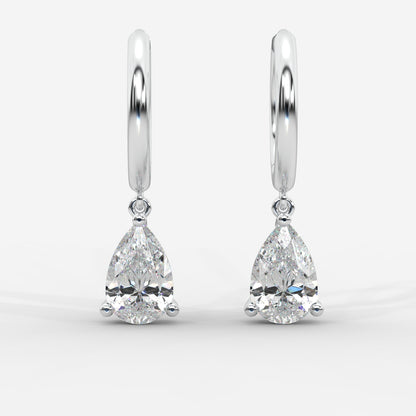 Lorissa Drop Huggie Hoop Earrings – Pear