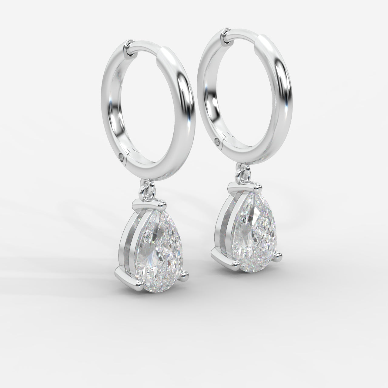 Lorissa Drop Huggie Hoop Earrings – Pear