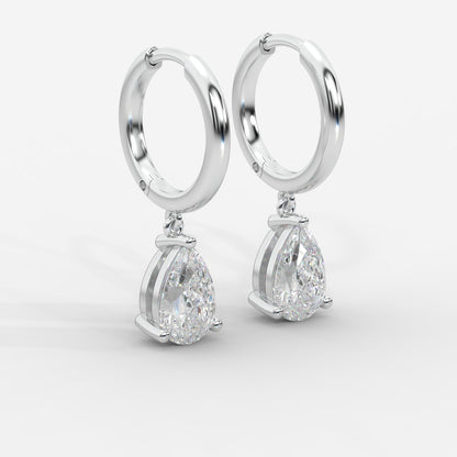 Lorissa Drop Huggie Hoop Earrings – Pear