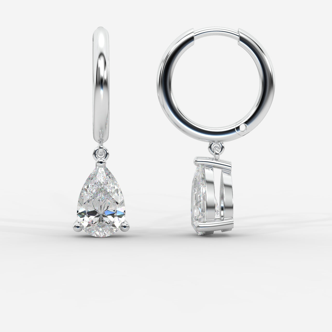 Lorissa Drop Huggie Hoop Earrings – Pear