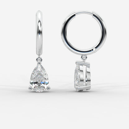 Lorissa Drop Huggie Hoop Earrings – Pear