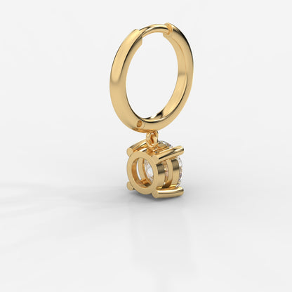 Lorissa Drop Huggie Hoop Earrings – Round