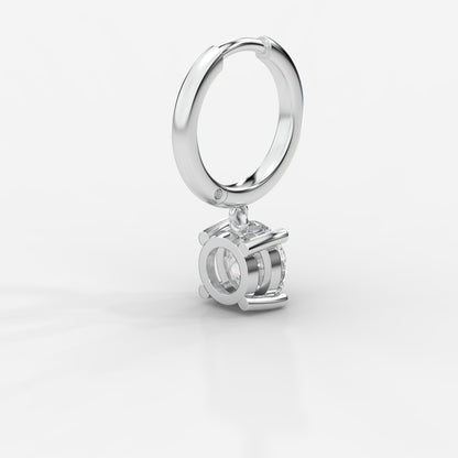 Lorissa Drop Huggie Hoop Earrings – Round