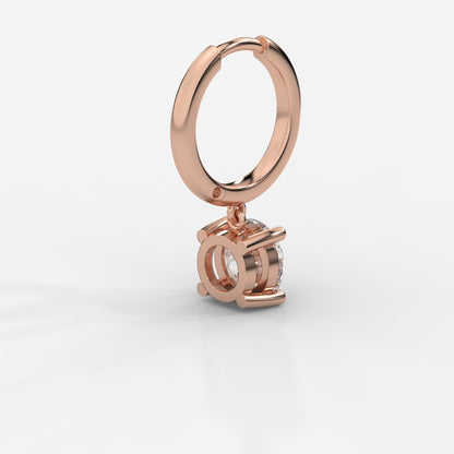 Lorissa Drop Huggie Hoop Earrings – Round