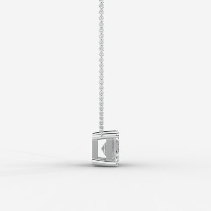 Emma Solitaire Pendant With 18" Adjustable Chain - Emerald