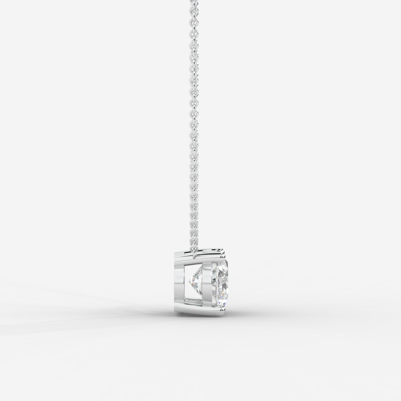 Emma Solitaire Pendant With 18" Adjustable Chain - Oval