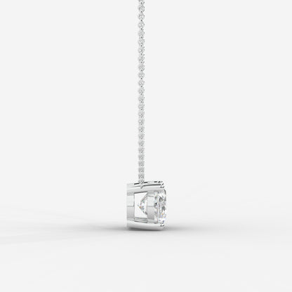 Emma Solitaire Pendant With 18" Adjustable Chain - Oval