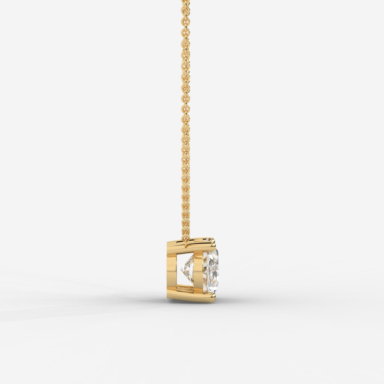 Emma Solitaire Pendant With 18" Adjustable Chain - Oval