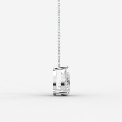 Emma Solitaire Pendant With 18" Adjustable Chain - Pear