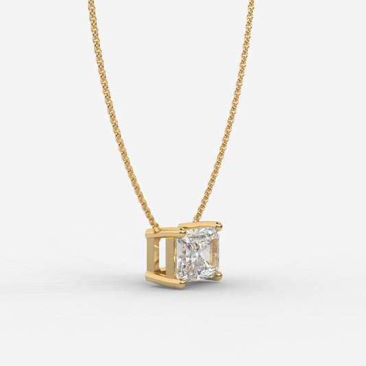 Emma Solitaire Pendant With 18" Adjustable Chain - Radiant